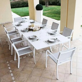 SPLENDOR - tavolo da giardino allungabile in alluminio