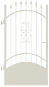 Cancello con serratura manuale Marmolada in ferro, apertura a sinistra, L 104.5, H 180-195 cm, di colore bianco