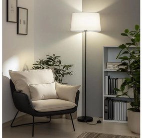 Brilagi - Lampada da terra LED CERIA 1xE27/40W/230V Ø 45 cm bianco/nero