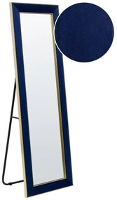 Specchio da terra velluto blu marino e oro 50 x 150 cm LAUTREC Beliani
