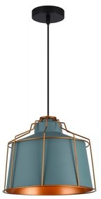 Lampadario blu con paralume in metallo ø 32 cm Goa - GTV