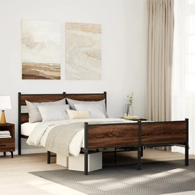 Giroletto Senza Materasso Rovere Marrone 140x190 Cm Truciolato /