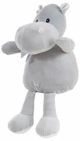 Peluche Grigio Soffice Ippopotamo 30 cm