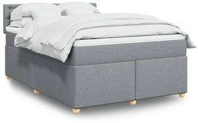 Giroletto A Molle Con Materasso Grigio Chiaro160x200 Cm Tessuto /