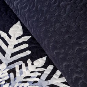 Copriletto trapuntato natalizio con stampa di fiocchi di neve Larghezza: 220 cm | Lunghezza: 240 cm