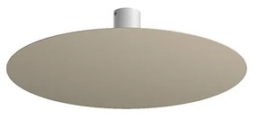 Plafoniera Moderna Disk Metallo Sabbia 7 Luci Gx53