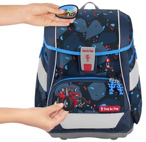 Zaino/cartella scuola 2IN1 PLUS – Set 6 pezzi, Step by Step Tractor Freddy