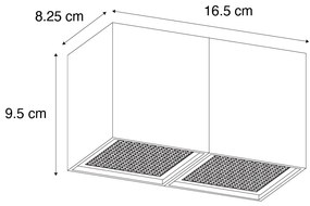 Faretto da soffitto di design oro 2 luci - Qubo Honey