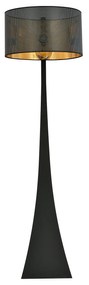 Piantana Contemporaneo Indra Acciaio Nero Oro 1 Luce E27 Ip20