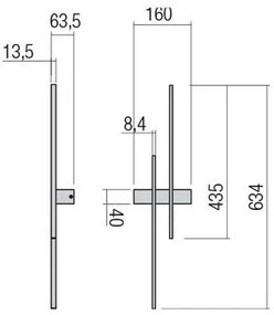 Redo 01-2744 - Lampada da parete LED TANGENT LED/13W/230V CRI 90 bianca