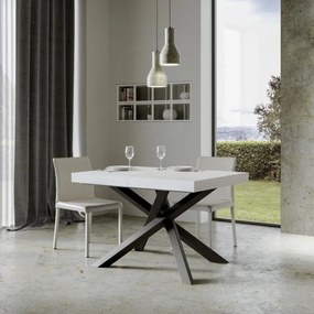 Tavolo Estensibile Volantis Elite P.90 - Struttura Antracite, 90x160/264 cm Volantis Premium / Bianco