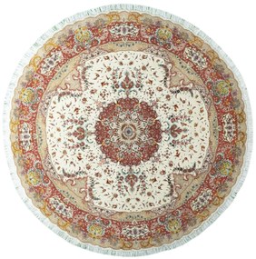 Tabriz Tappeto 240 x 240 Beige (Iran) Annodato A Mano