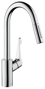 Rubinetto da cucina con doccetta a collo di cigno Cento XL cromo lucido HANSGROHE