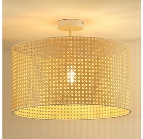 Duolla - Lampadario a plafone ROLLER RATTAN 1xE27/15W/230V diametro 45 cm beige