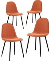 Sedie design da salotto imbottite Orange. Set da 4