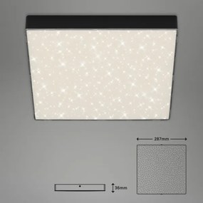 Briloner 7078-415 - Plafoniera LED STAR SKY LED/21W/230V 28x28 cm nero