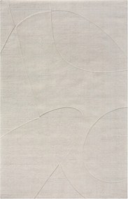 OTIS - tappeto in lana avorio con decoro 160 x 230