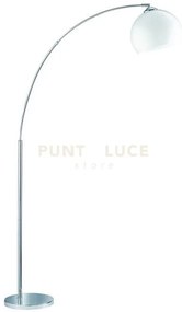 Brasilia piantana arco cromo diffusore bianco h.180cm 1 luce attaco...