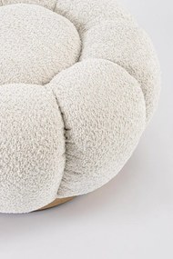 Pouf FLOREL in tessuto effetto bouclé naturale