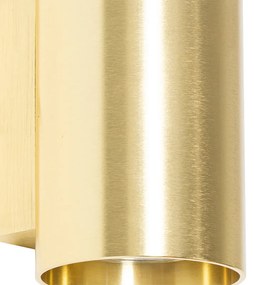 Applique da parete moderna rotonda oro 2 luci - Sandy