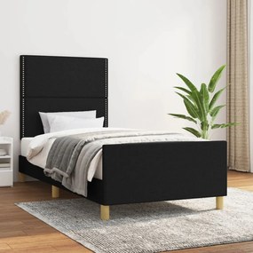 Giroletto Senza Materasso Nero 90x200 Cm İn Tessuto /