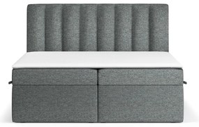 Letto boxspring grigio scuro con contenitore 140x200 cm Novento - Maison de Rêve