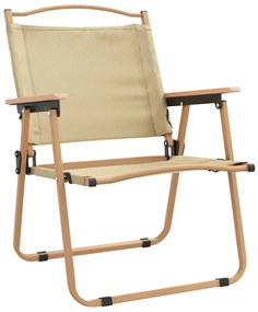 Sedie da campeggio 2 pz beige 54x55x78 cm tessuto oxford