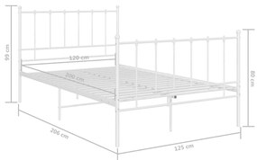 Giroletto Bianco in Metallo 120x200 cm