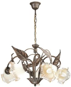 Lampadario autunno marrone 5xe14 62x40cm