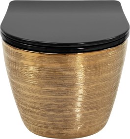 Vaso WC sospeso Rea Carlo Flat Brush Gold