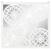Decorazione da Parete DKD Home Decor Specchio Bianco Legno MDF (90 x 1,5 x 90 cm)