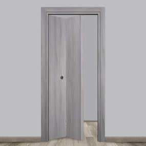 Porta pieghevole a libro simmetrica Gray Elm grigio L 70 x H 210 cm sinistra