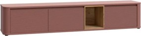 Mobile TV Sospeso 3 Ante 215x40x40 Con Vano A Giorno Lehman Terracotta
