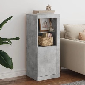 Credenza con luci led grigio cemento 41x37x100 cm