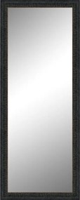 Specchio Camelia rettangolare in legno nero, oro foglia 60 x 170 cm