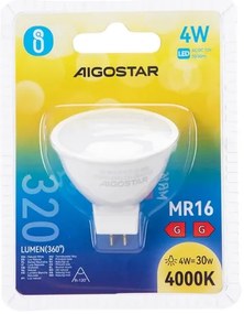Lampadina LED MR16 GU5,3/4W/12V 4000K - Aigostar