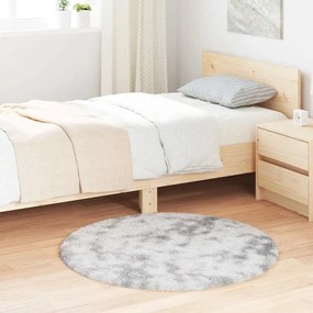 Tappeto Shaggy A Pelo Lungo Navarra Grigio Chiaro 100x100 Cm /
