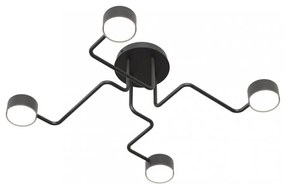 Lampada da soffitto in acciaio KURAGE 4 nera 4xGX53 Colore del corpo Nero