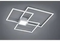 Plafoniera Hydra 3 Quadrati Led 38w Nichel L65 cm Dimmerabile Trio Lighting