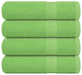Asciugamani Da Bagno 4 Pz Verde Mela 100x150 Cm 360 G/m² Cotone /