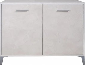 Madia in Legno 2 Ante 110x45 cm Drexa Cemento Spatolato