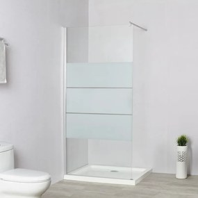 Box doccia walk-in Easy, vetro serigrafato 6 mm, L 77-78.5 cm x H 195 cm, profilo argento