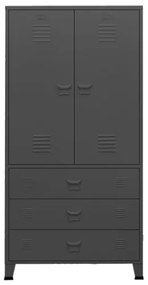 Armadio Antracite Industriale 90x50x180 cm in Metallo