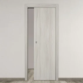 Porta scorrevole Elm olmo chiaro L 80 x H 210 cm reversibile