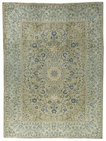 Kashan Tappeto persiano 420 x 310 Verde (Iran) Annodato A Mano