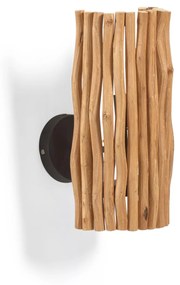 Kave Home - Applique Crescencia in legno effetto invecchiato