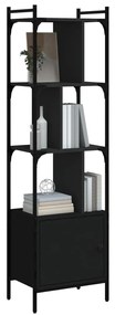 Libreria con ante nera 44,5x30x154,5 cm legno multistrato