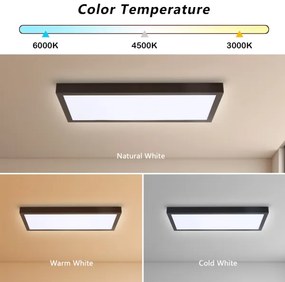 Brilagi - Lampada LED dimmerabile FRAME SMART LED/30W/230V nero IP44 + telecomando