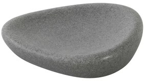 Portasapone Da Appoggio In Poliresina Grigio Effetto Pietra Stone