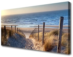 Quadro su tela Percorso del paesaggio della spiaggia 100x50 cm